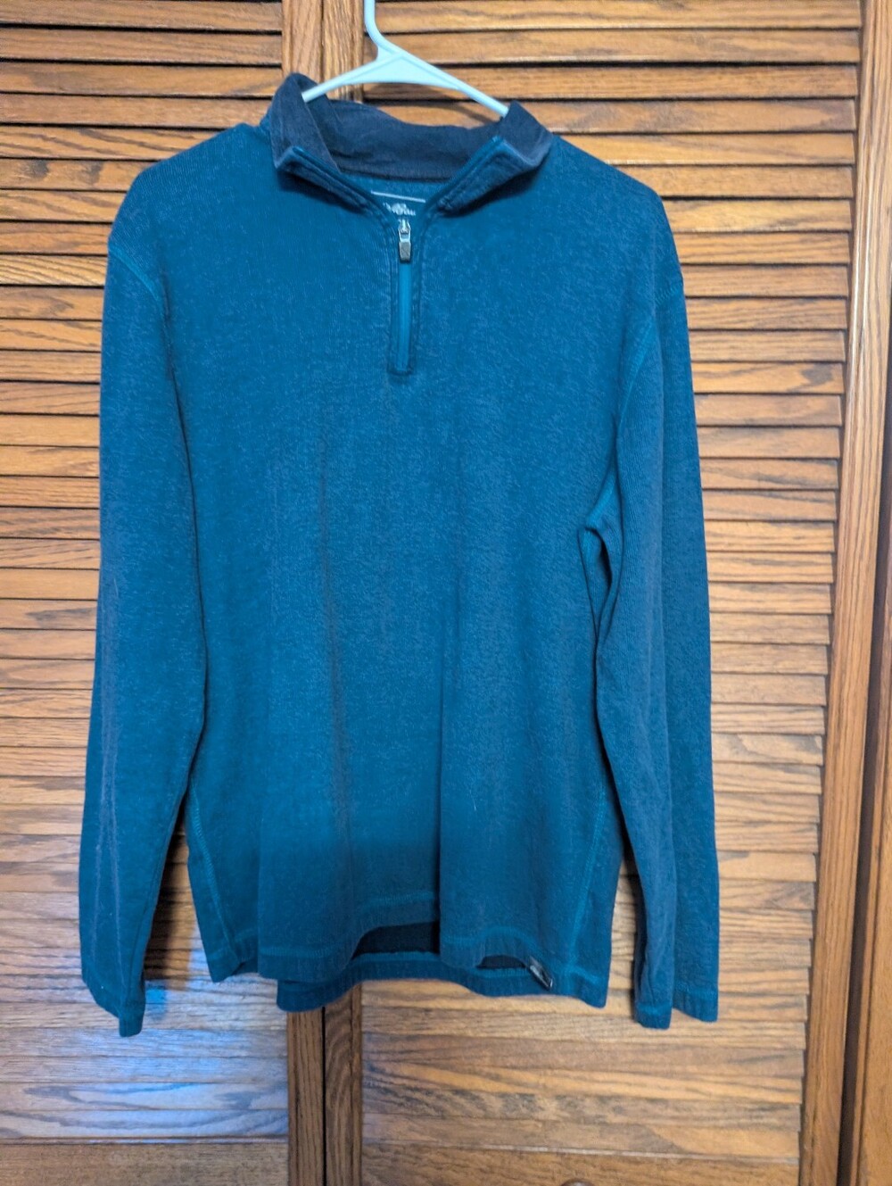 Eddie Bauer Blue Quarter Zip Pullover Men's Size Medium